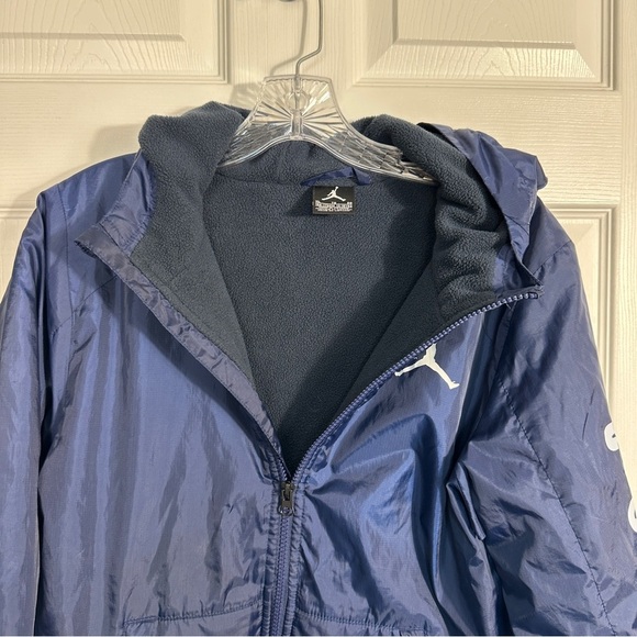Air Jordan lined hooded jacket size youth XL, front zip, pockets, blue - Picture 7 of 15